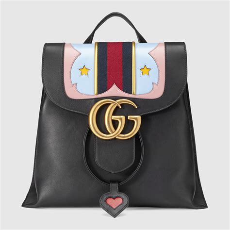 gucci marmont t-strap leather|Gucci Marmont leather backpack.